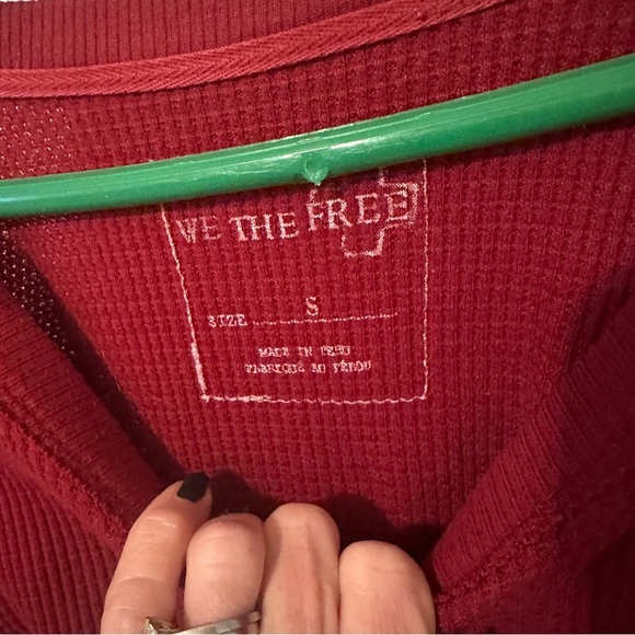 Free People We The Free Thermal Oversized red women S - Picture 4 of 11